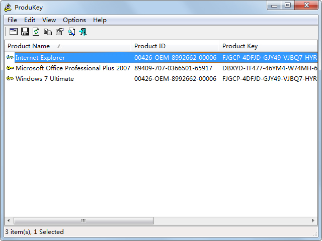 ProduKey(软件序号记录工具)