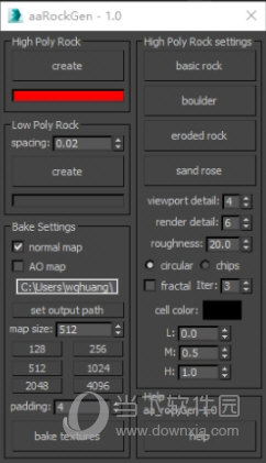 rockgen(3dsmax自动生成石头模型插件)