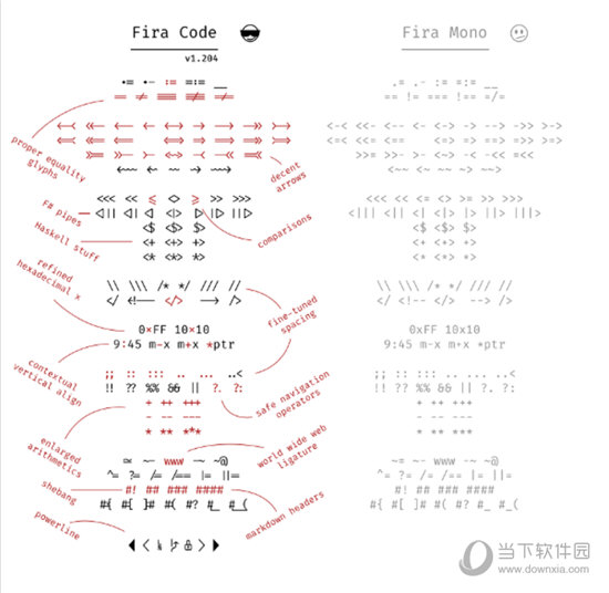 Firacode(整套编程字体)