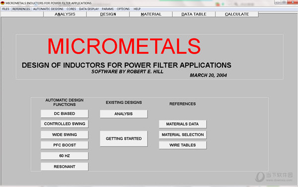 Micrometals(电感设计工具)